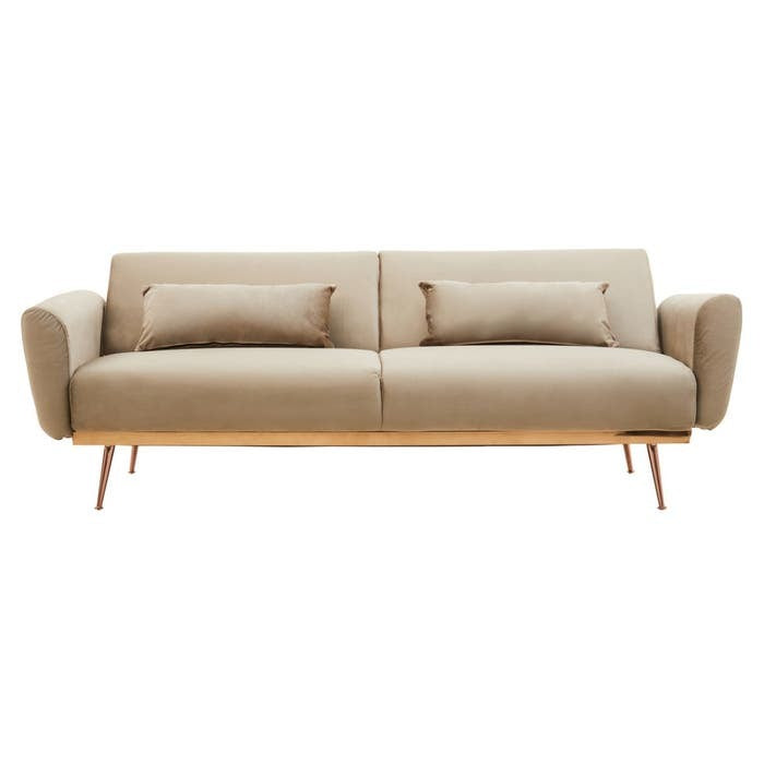 Adelaide Sofa Bed – Mink Velvet