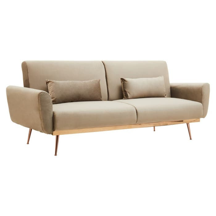 Adelaide Sofa Bed – Mink Velvet