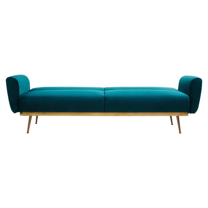 Adelaide Sofa Bed – Blue-Green Velvet