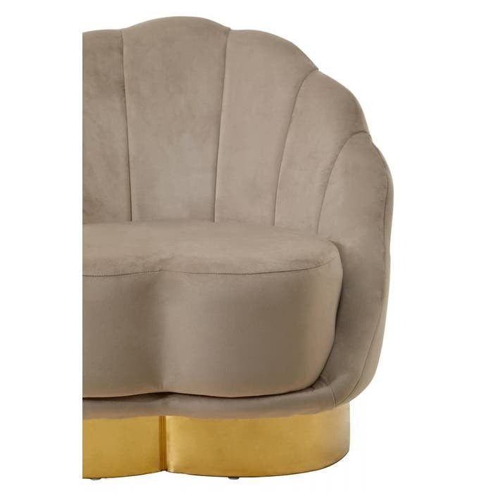 Adelynn Clamshell Chair – Mink Velvet