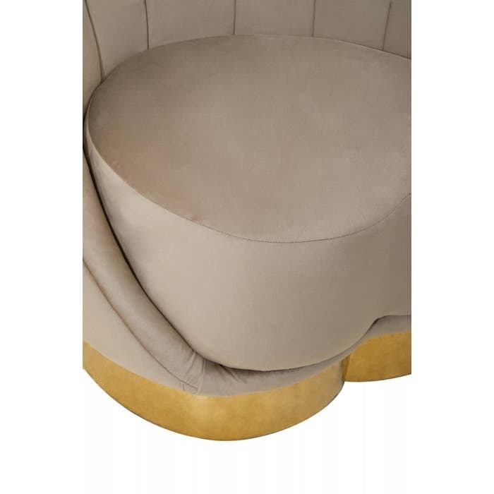 Adelynn Clamshell Chair – Mink Velvet