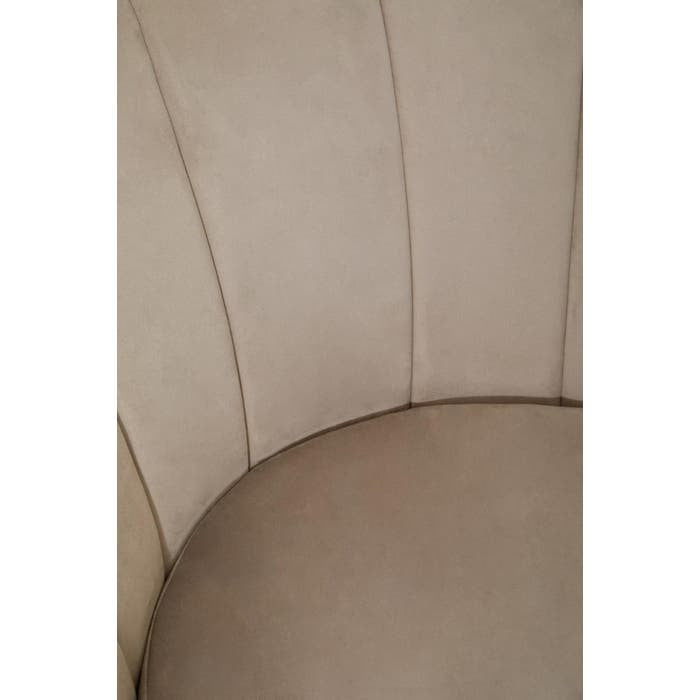 Adelynn Clamshell Chair – Mink Velvet