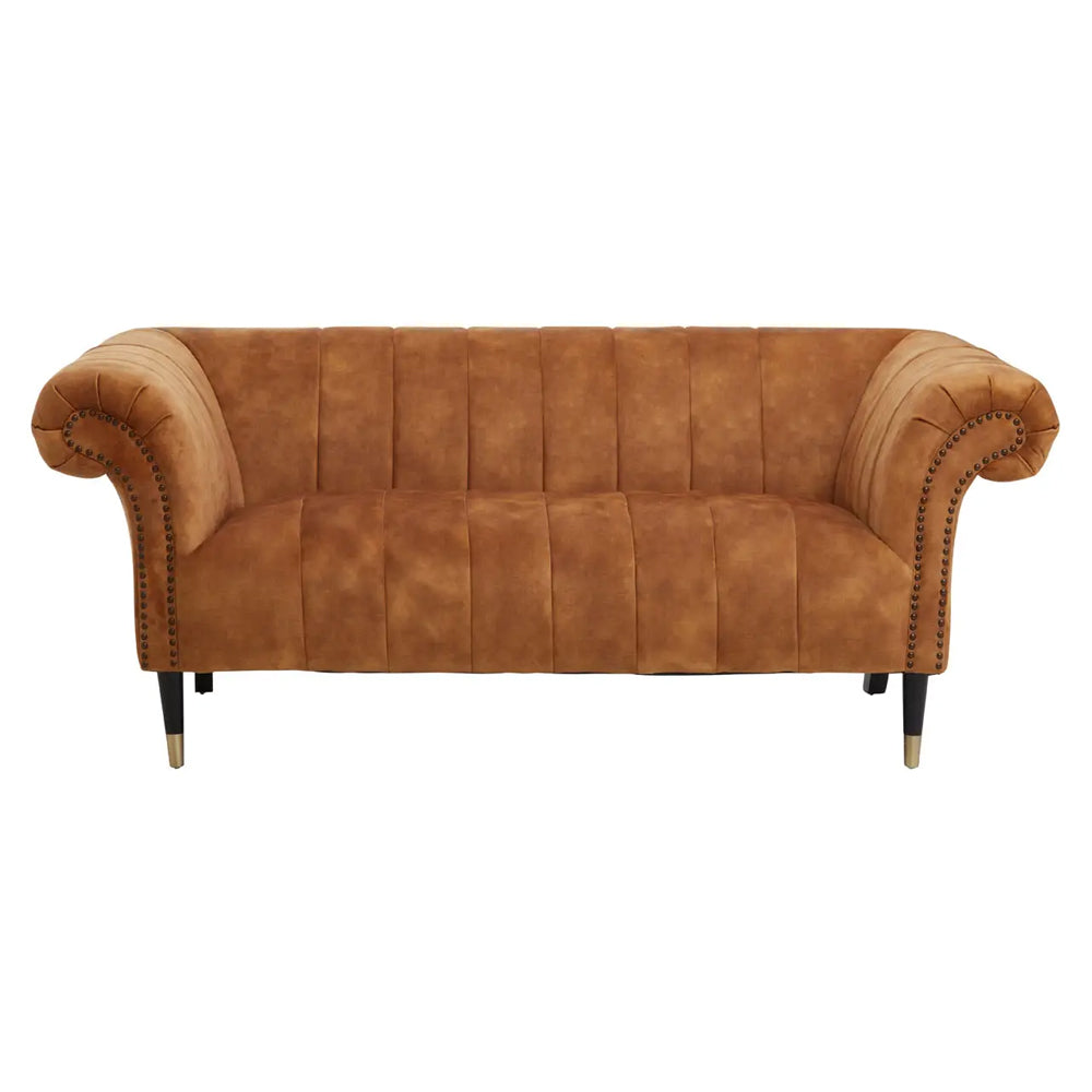 Annette 2-Seater Sofa – Gold Velvet