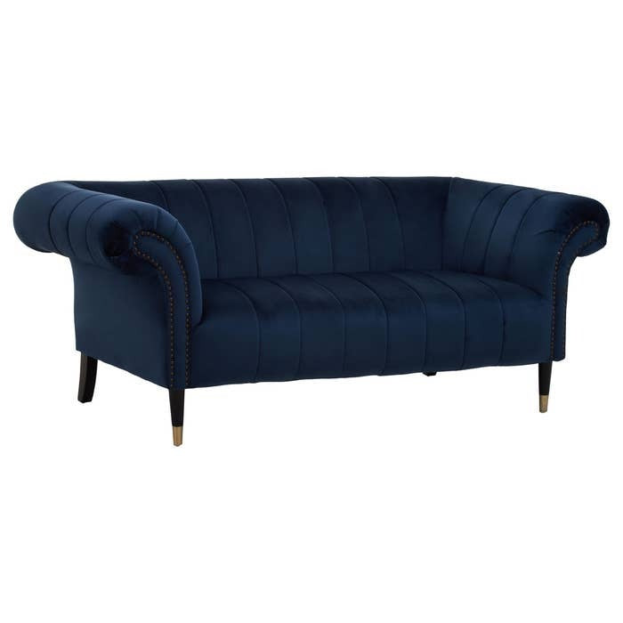 Annette 2-Seater Sofa – Midnight Blue Velvet