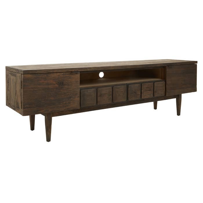 Asher Media Unit in Oak Wood