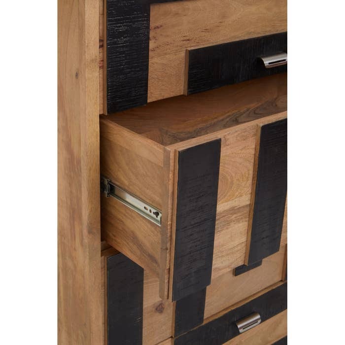 Atlas Storage Chest – Black and Natural Mango Wood