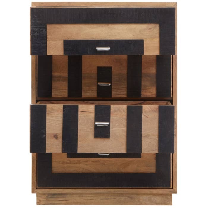 Atlas Storage Chest – Black and Natural Mango Wood