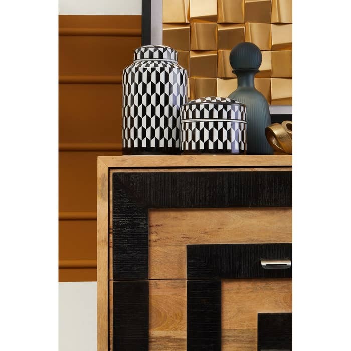 Atlas Storage Chest – Black and Natural Mango Wood