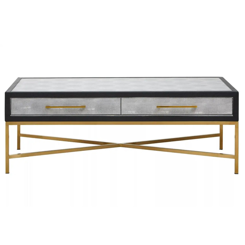 Aurelius Coffee Table in Grey Shagreen