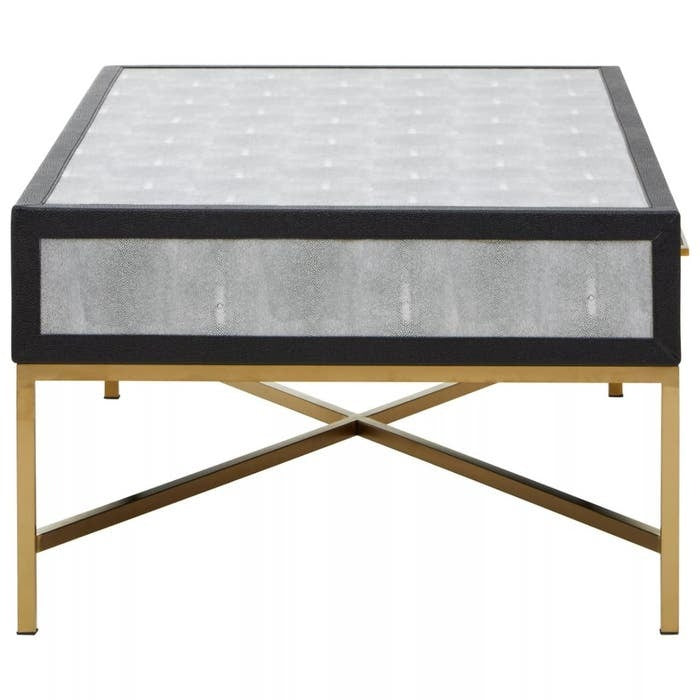 Aurelius Coffee Table in Grey Shagreen