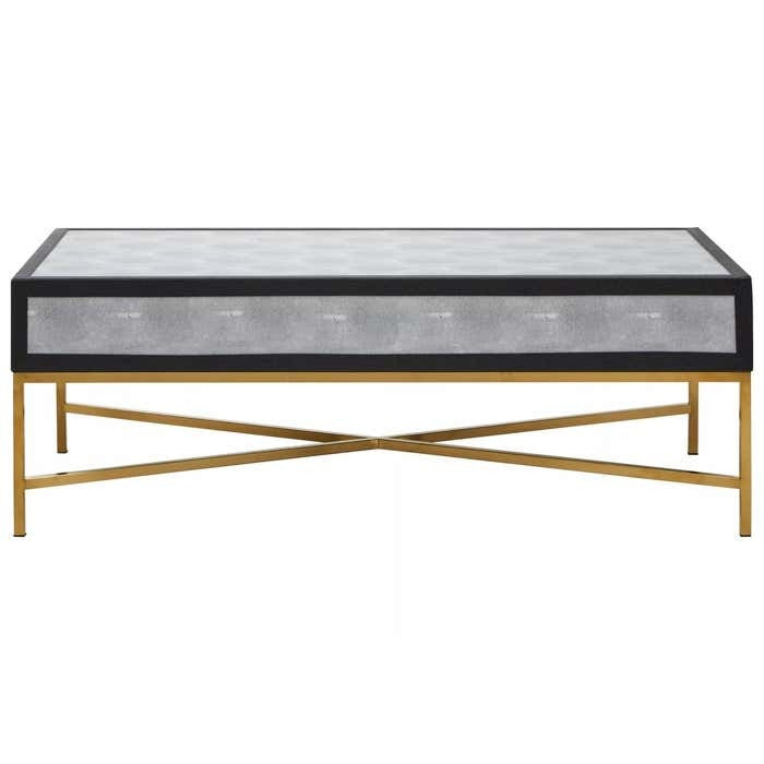 Aurelius Coffee Table in Grey Shagreen