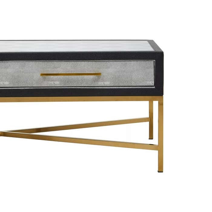 Aurelius Coffee Table in Grey Shagreen