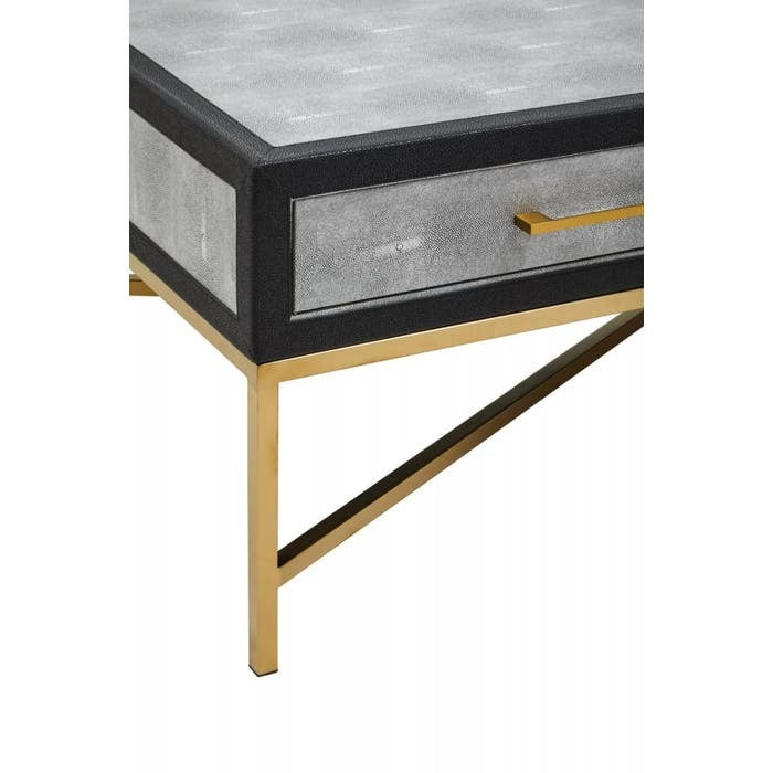 Aurelius Coffee Table in Grey Shagreen