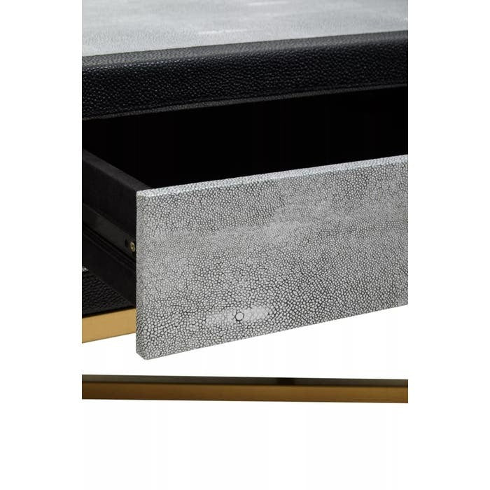 Aurelius Coffee Table in Grey Shagreen