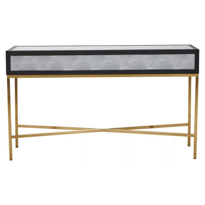 Aurelius Console Table in Grey Shagreen