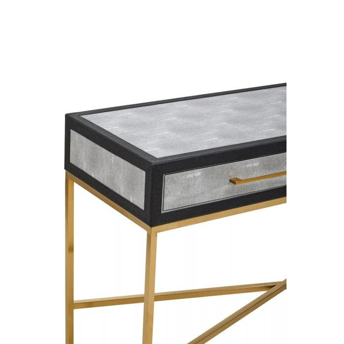 Aurelius Console Table in Grey Shagreen