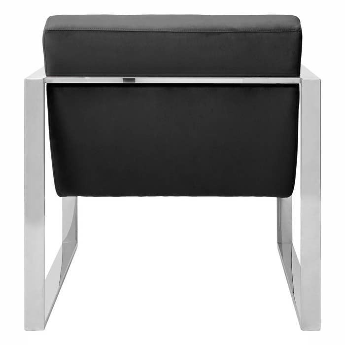 Axel Cocktail Chair – Black Velvet and Polished Metal