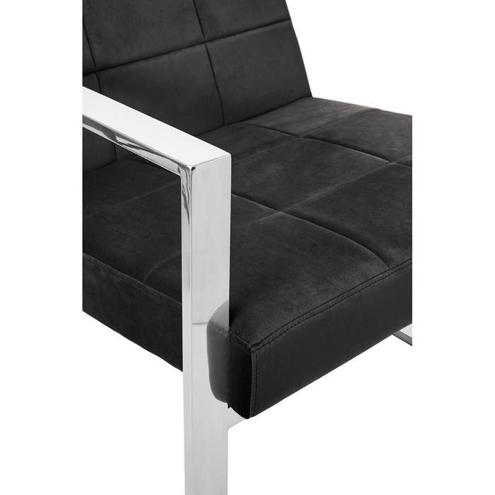 Axel Cocktail Chair – Black Velvet and Polished Metal