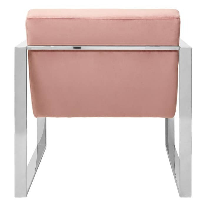 Axel Cocktail Chair – Pink Velvet and Polished Metal