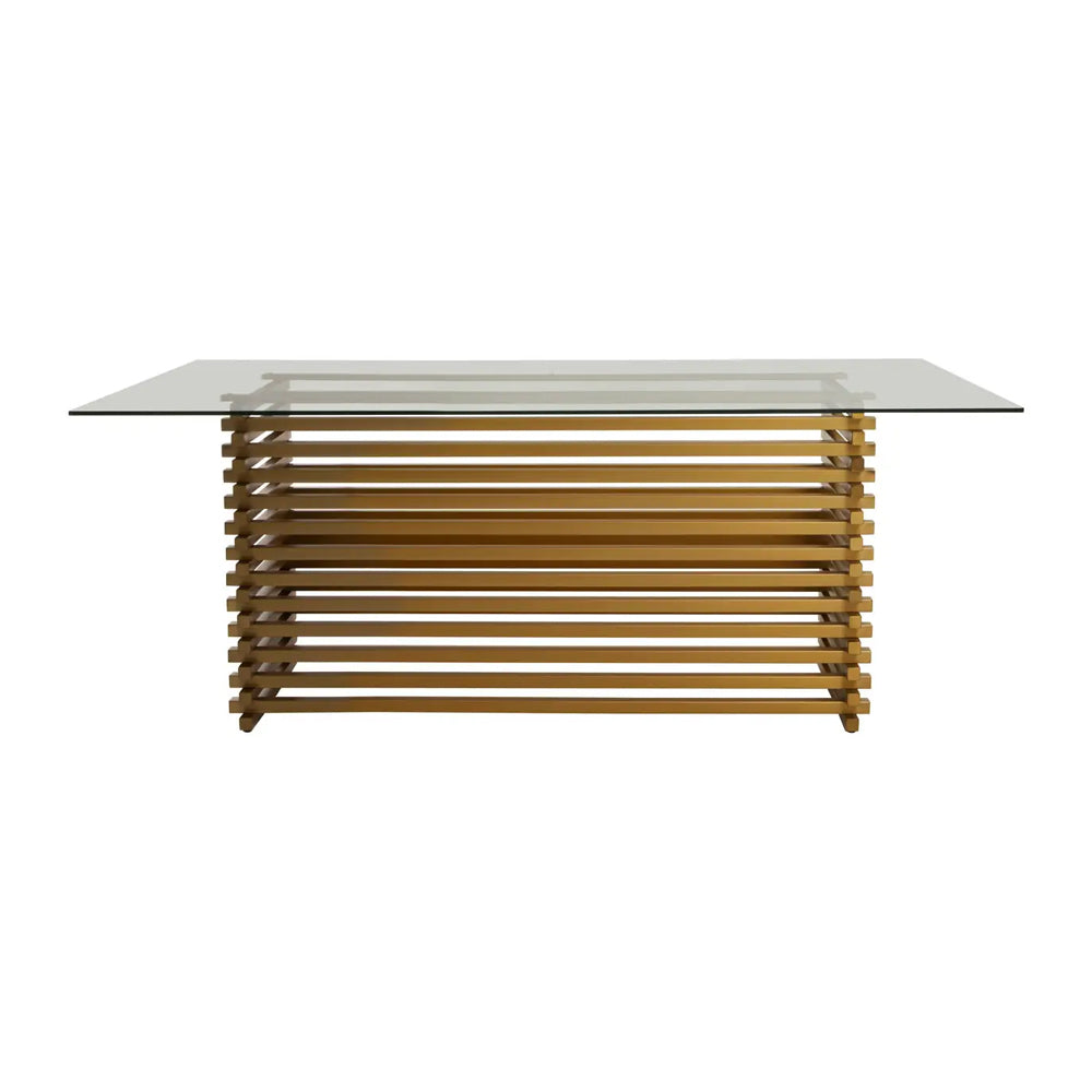 Axel Dining Table – Matte Gold