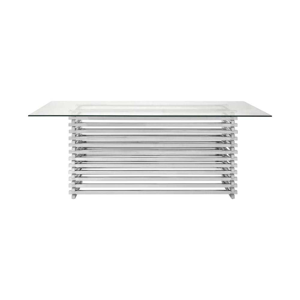 Axel Dining Table – Polished Stainless Steel