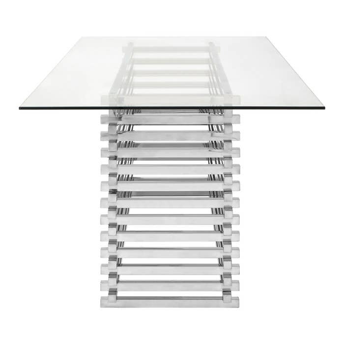 Axel Dining Table – Polished Stainless Steel