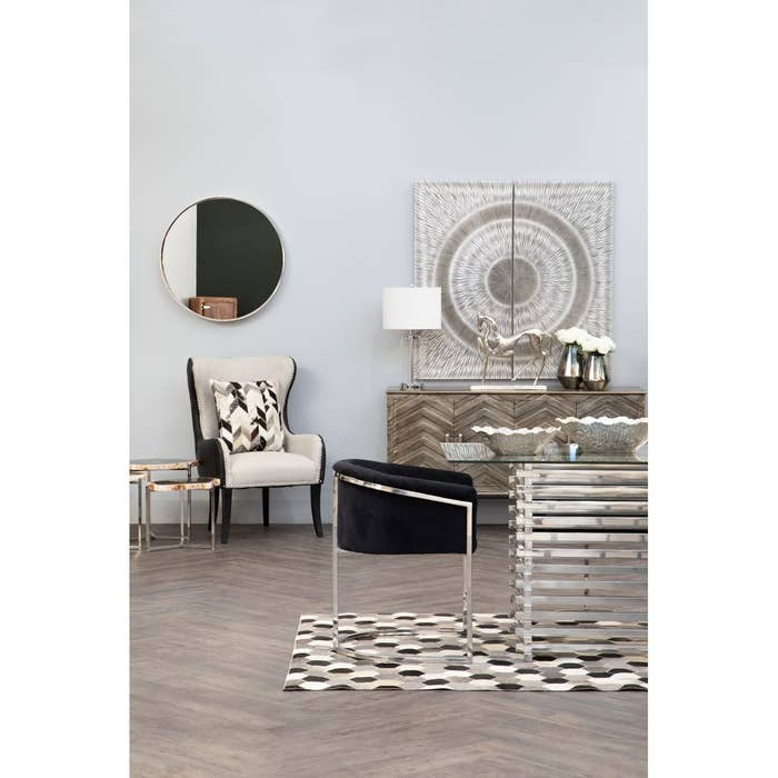 Axel Dining Table – Polished Stainless Steel