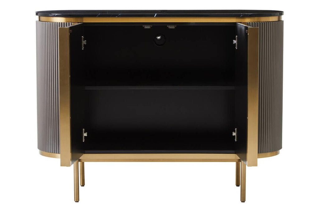 Beckett 2 Door Sideboard – Black Marble