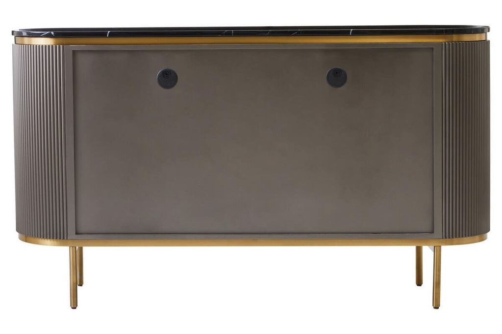 Beckett 4 Door Sideboard – Black Marble