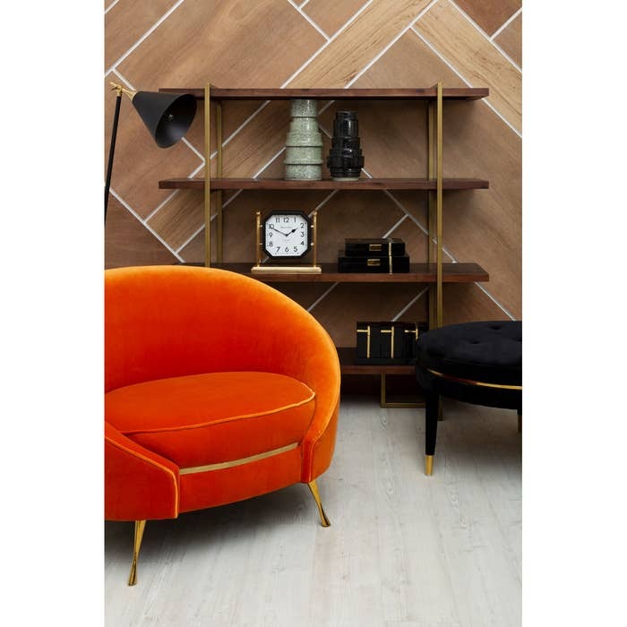 Brielle Bookcase in Herringbone Acacia Wood