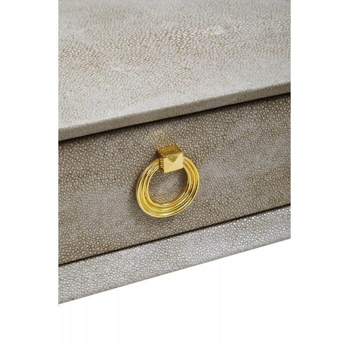 Casper Console Table in Natural Shagreen