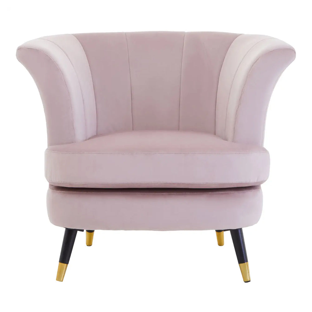 Castaneda Armchair – Dusky Pink Velvet