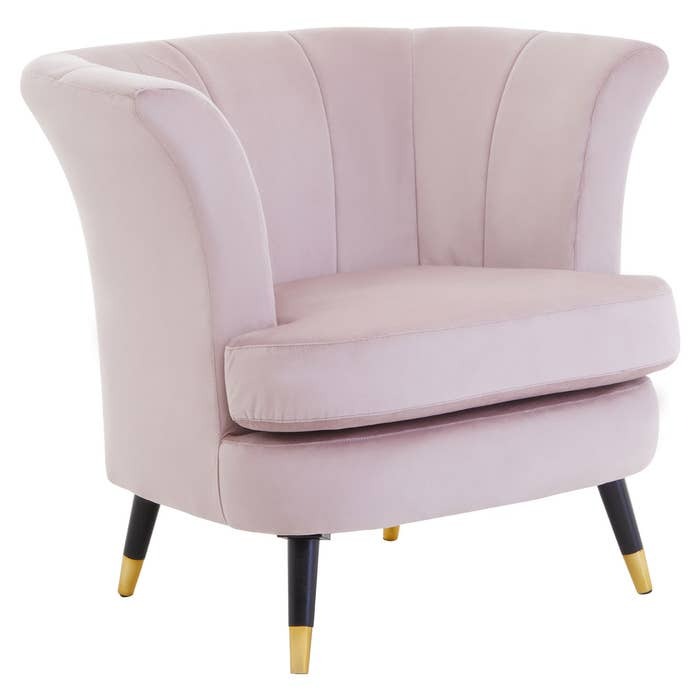 Castaneda Armchair – Dusky Pink Velvet