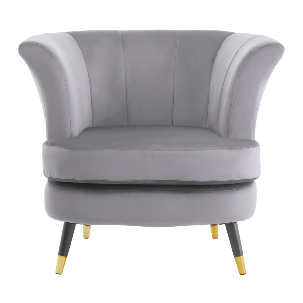 Castaneda Armchair – Grey Velvet