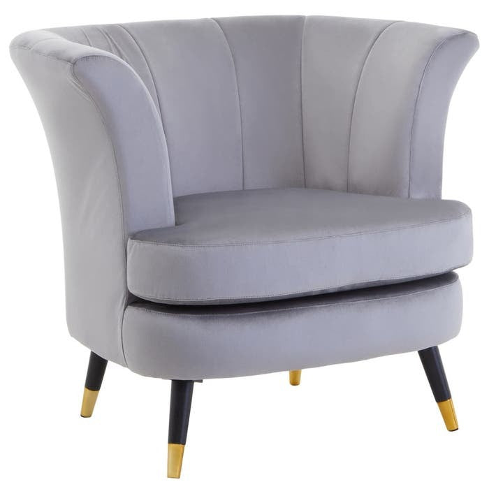 Castaneda Armchair – Grey Velvet