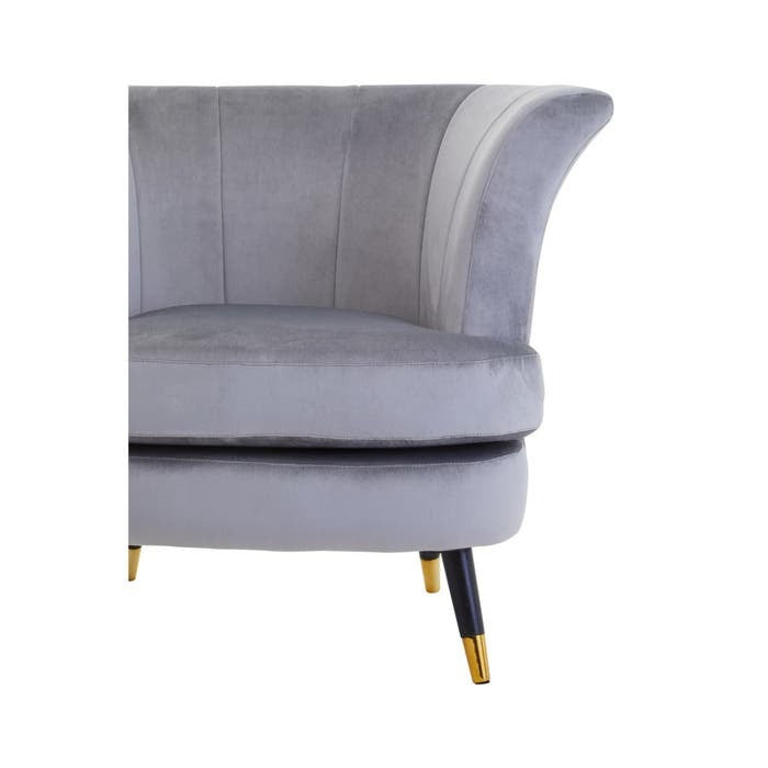 Castaneda Armchair – Grey Velvet