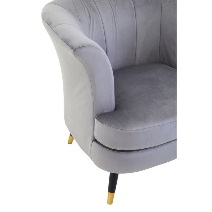 Castaneda Armchair – Grey Velvet