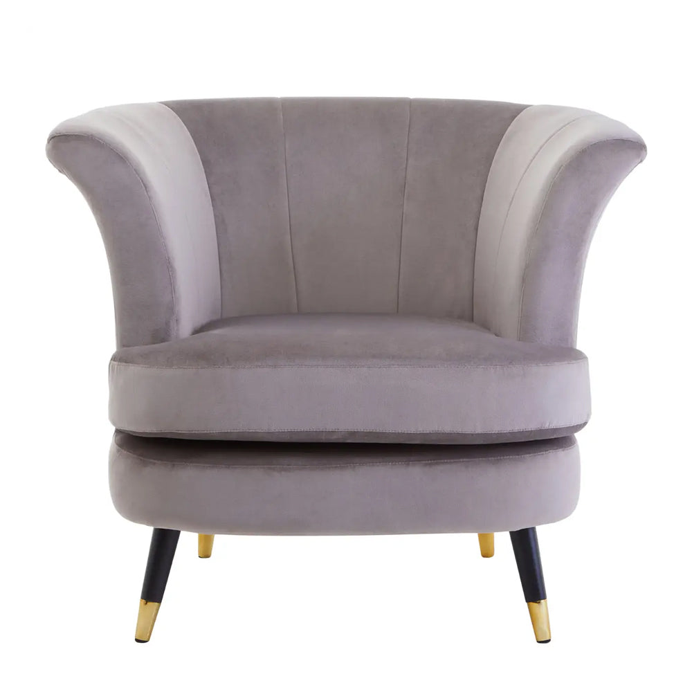 Castaneda Armchair – Mink Velvet