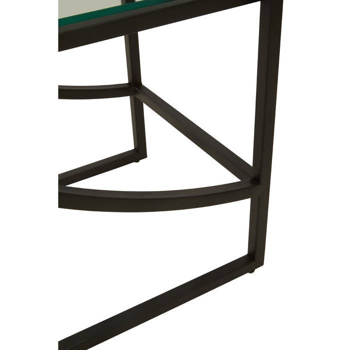 Caterina Left Half-moon Shelving Unit – Black Finish