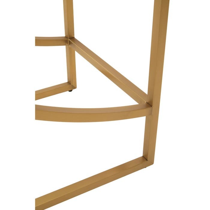 Caterina Left Half-moon Shelving Unit – Gold Finish