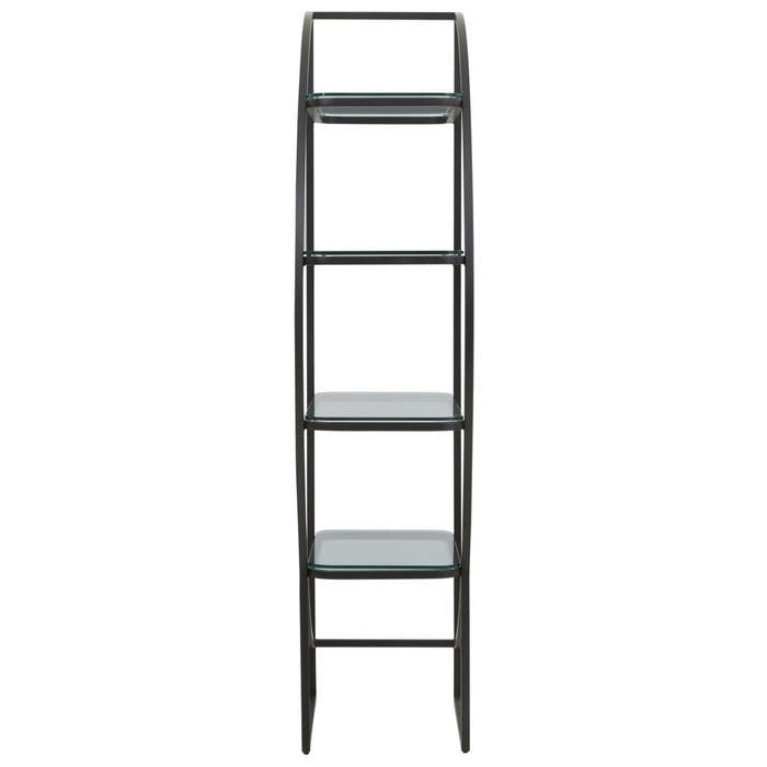 Caterina Right Half-moon Shelving Unit – Black Finish