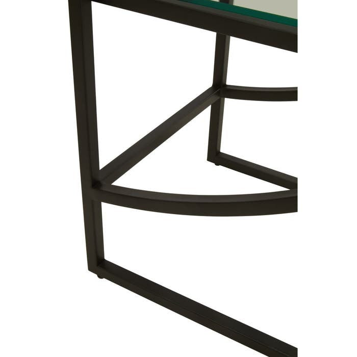 Caterina Right Half-moon Shelving Unit – Black Finish