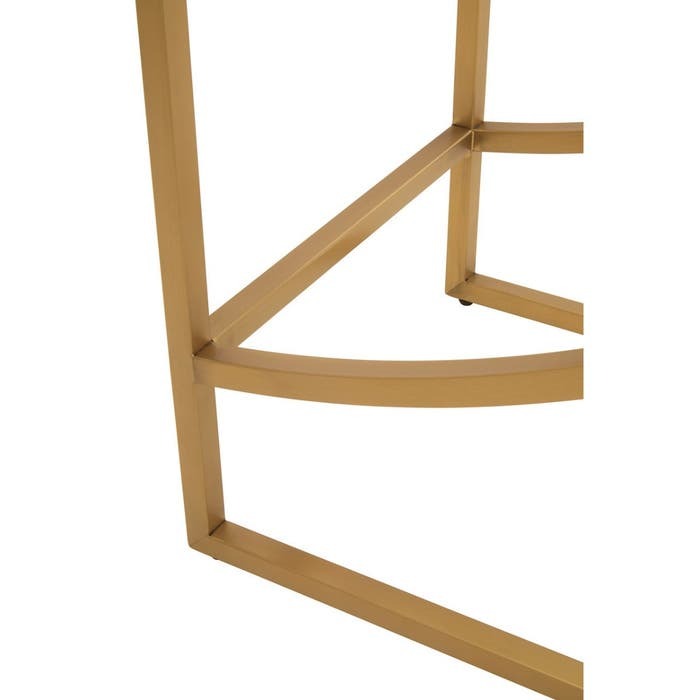 Caterina Right Half-moon Shelving Unit – Gold Finish