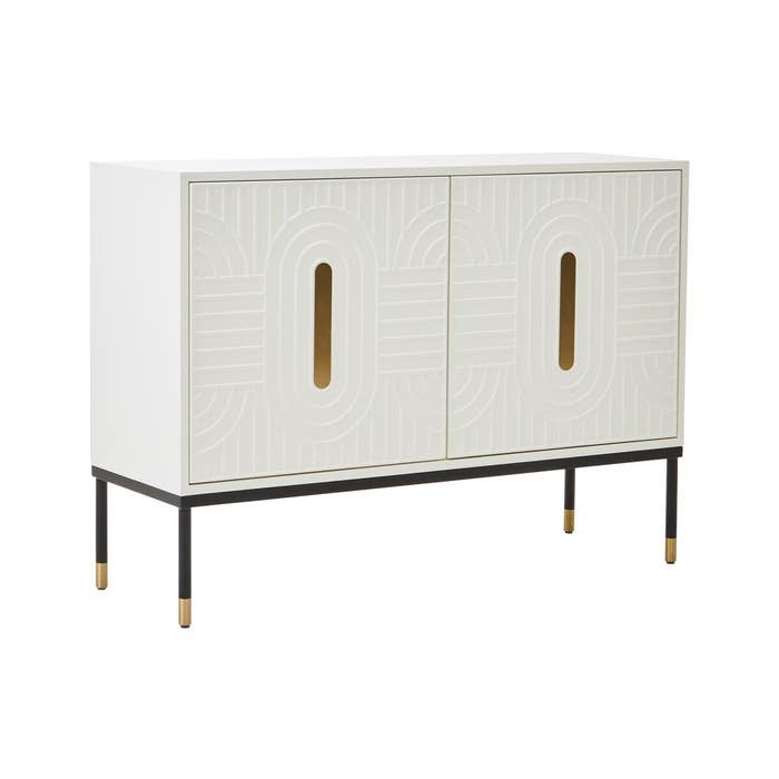 Cavan Geometric Sideboard – Off-white