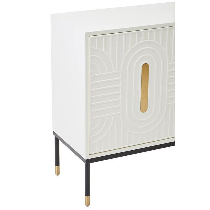 Cavan Geometric Sideboard – Off-white