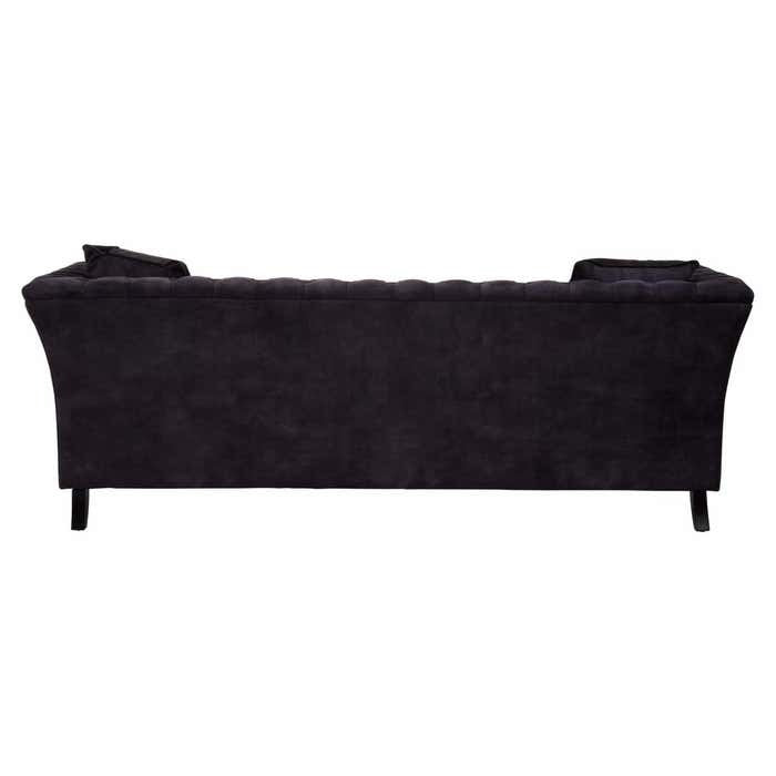 Cecilia Three Seat Sofa in Dark Grey Velvet