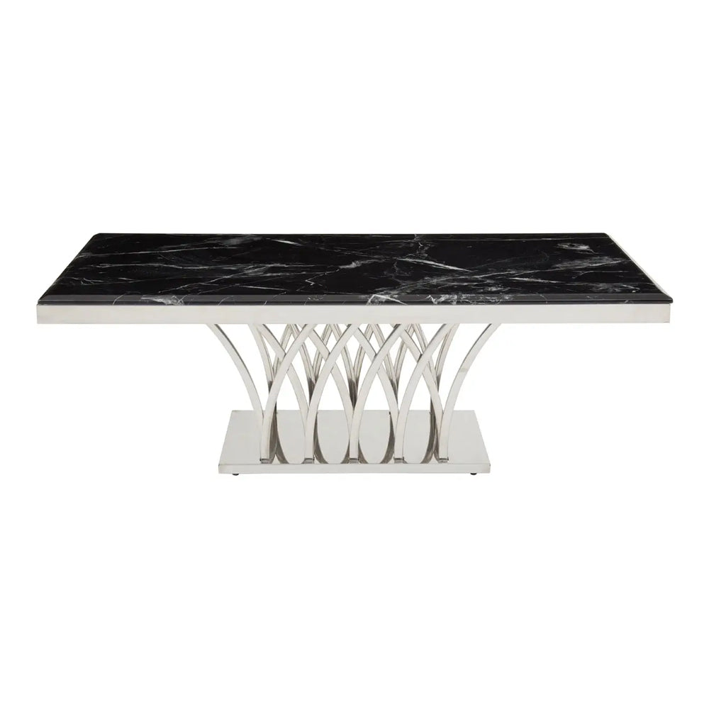 Celeste Coffee Table – Black and Silver