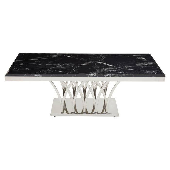 Celeste Coffee Table – Black and Silver