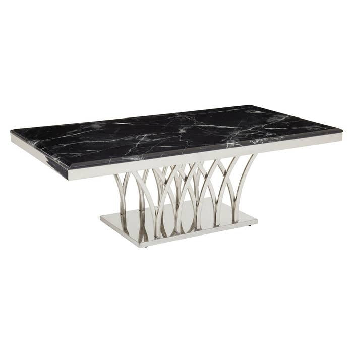 Celeste Coffee Table – Black and Silver