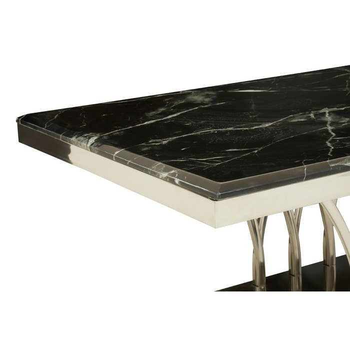 Celeste Coffee Table – Black and Silver